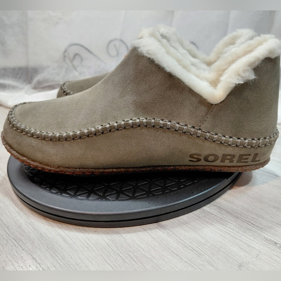 NEW Mens Sorel Manawan II  Suede Shearling High Top Slippers Sage Green SIZE 10 main image 6